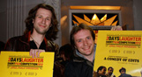 Photo of Dan Thompson (left) with JT Eaton (right) winners of the Best Short Film and Best Screenplay Awards for A Comedy Of Edits