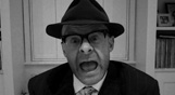 Screenshot of Harry Hill's cameo in The Thora Hird Man being screened as part of April Fools Screening